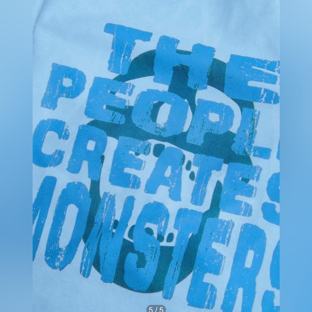 Manfinity • Men Blue Zombie The People Create Monsters Graphic Drawstring Shorts - Picture 4 of 4